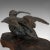 1900 Small Bird Decorative Bronze and Mahogany Antique Statue For Sale - Image 10 of 13