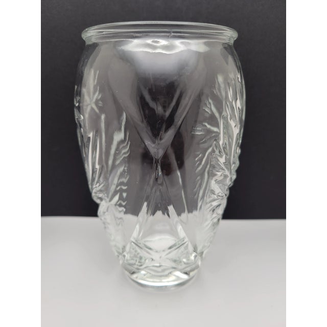 Vintage Ralph Lauren Clear Crystal Safari Design Vase For Sale - Image 6 of 8