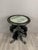 Early 20th Century Round Table with Green Marble Inlays For Sale - Image 4 of 7