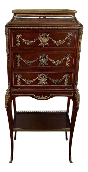 Early 20th Century Louis XVI Style Ormolu Mounted Kingwood Vitrine, Paris