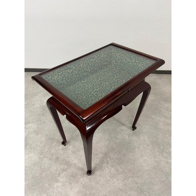 Wood Art Deco Mahogany Bijouterie Display Cabinet Table, 1930s For Sale - Image 7 of 15