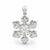 Contemporary 14k White Gold Diamond Snowflake Pendant For Sale - Image 3 of 3