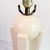 1980s Vintage Postmodern Memphis Style Sculptural Table Lamp, Cream Architectural Column With Sphere Finial For Sale - Image 5 of 8