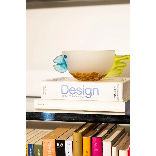 White 2000s ‘Chick’ Collectible Art Glass Bowl, Borowski Glass Attributed For Sale - Image 8 of 12