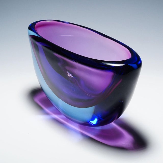 1950s Large Art Glass Bowl by Flavio Poli for Seguso Vetri d'Arte 1950s For Sale - Image 5 of 8