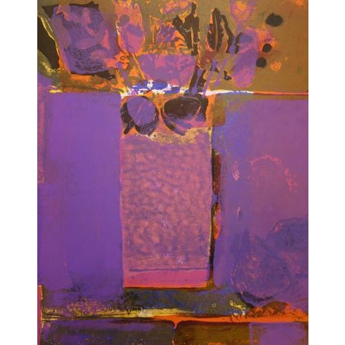 Modern Paul Guiramand, Still Life with Bouquet, Original Signed Lithograph For Sale - Image 3 of 8