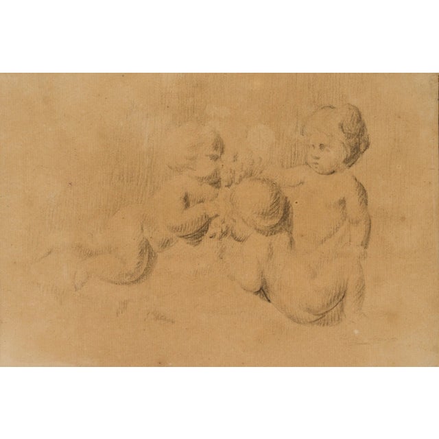 Johann Heinrich Tischbein, Three Putti, Figure Study, 18th-Century, Charcoal For Sale