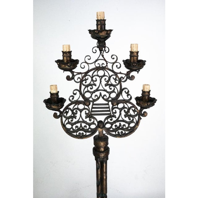 Brutalist Italian Floor Lamp from Longobard, Italy, 1970s For Sale - Image 14 of 16