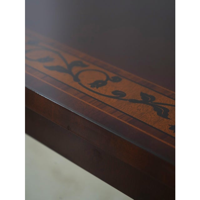 Kindel Inlaid Mahogany Neoclassical Hexagon End Table For Sale - Image 9 of 14