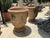 Pair of French Garden Pots From Anduze With Antiqued Patina, Mascarons and Swags For Sale - Image 10 of 16