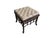 Regency Style Faux Bamboo Cut Velvet Upholstered Footstool.
