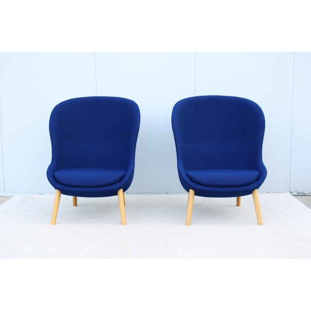 Danish Modern Simon Legald for Normann Copenhagen Blue Hyg Lounge Chairs, a Pair For Sale - Image 4 of 12