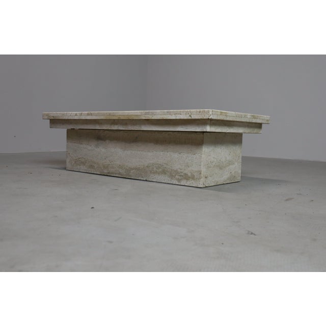 Stone Vintage Travertine Coffee Table, Italy, 1970s For Sale - Image 7 of 18