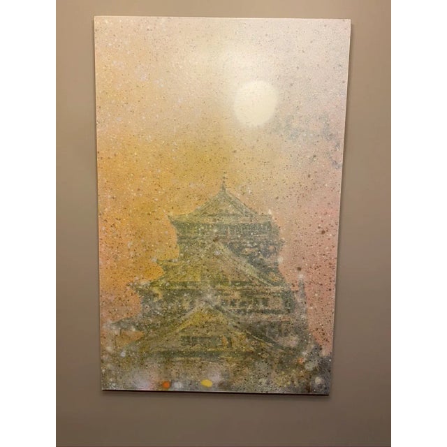 Osaka Temple/Joel Sokolov (2002) - Signed by the Artist Acrylic on Wood Purchased in 2004 directly from the artist...