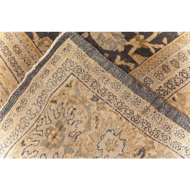 1920s Persian Sultanabad Botanic Handmade Wool Rug For Sale - Image 9 of 9