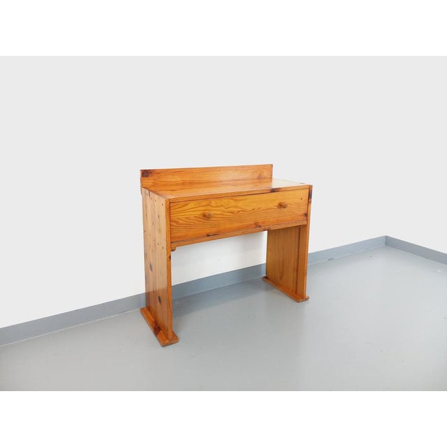 Vintage Pine Desk with Toboggan Feet, 1970s For Sale - Image 12 of 15