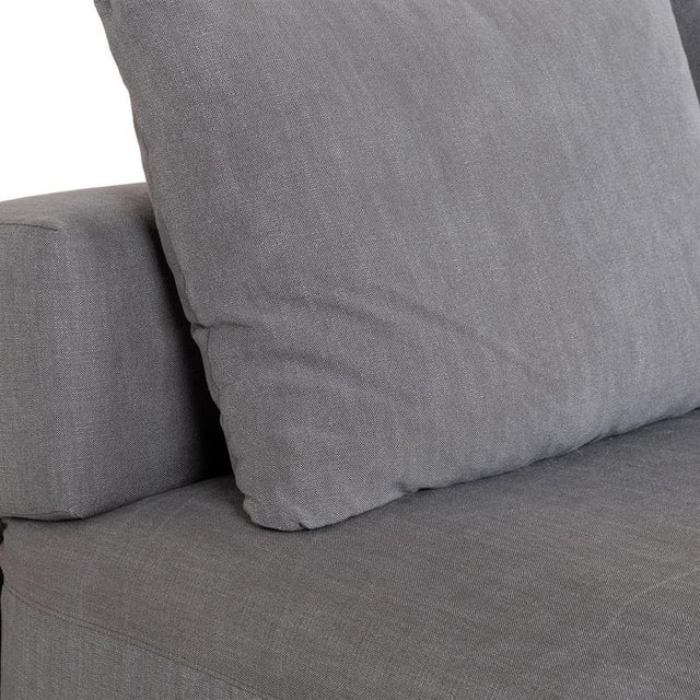 Modern Fabric Corner Sofa in Grey For Sale - Image 3 of 14