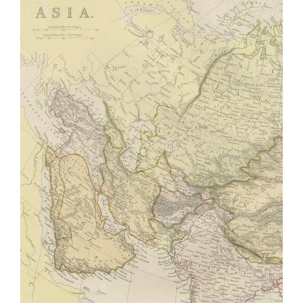 Historical Map of Asia, 1882 For Sale - Image 4 of 6