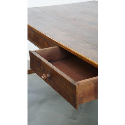 Large Antique Dining Table with Drawer and Original Details For Sale - Image 10 of 15