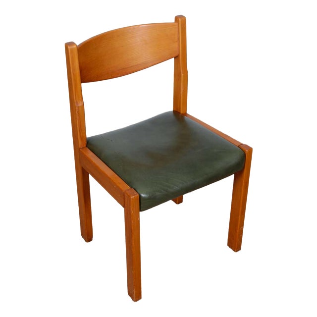 Elm and Leather Chairs from Self, 1980, Set of 6 For Sale