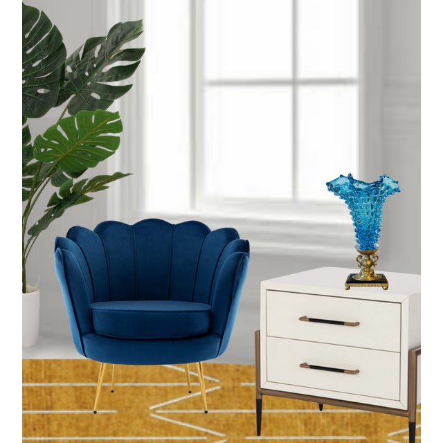 Barovier & Toso Venetian RostratoTurqoise Art Glass Torchier Lamp For Sale In New York - Image 6 of 18