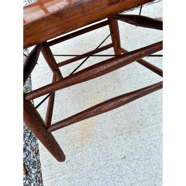 Late 19th Century Late 19th Century Antique Oak Captain’s Chair For Sale - Image 5 of 8