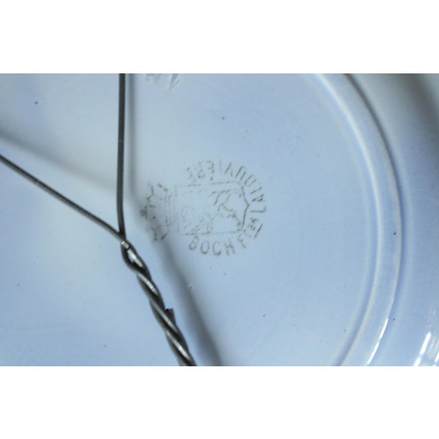 Art Deco 1855 Flow Blue Boch Fr'eres La Louviere, Dessert Plate For Sale - Image 3 of 3