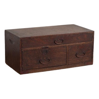 Antique Japanese Desk Chest For Sale