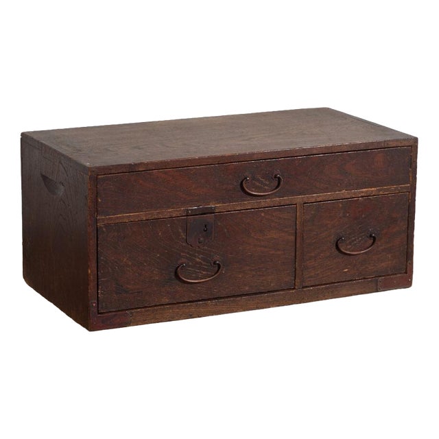 Antique Japanese Desk Chest For Sale