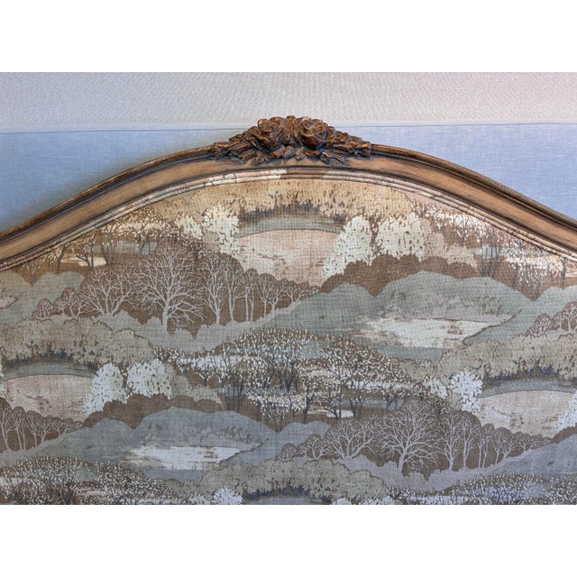 French Provincial Mid 20th Century French Louis XV Provincial Upholstered Queen Bed For Sale - Image 3 of 3