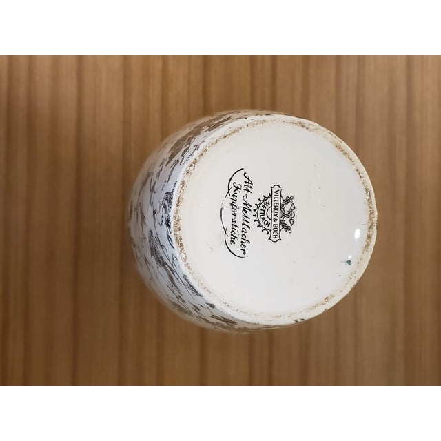 Vintage Mid Century Villeroy & Boch Alt Mettlacher Kupferstiche Vase