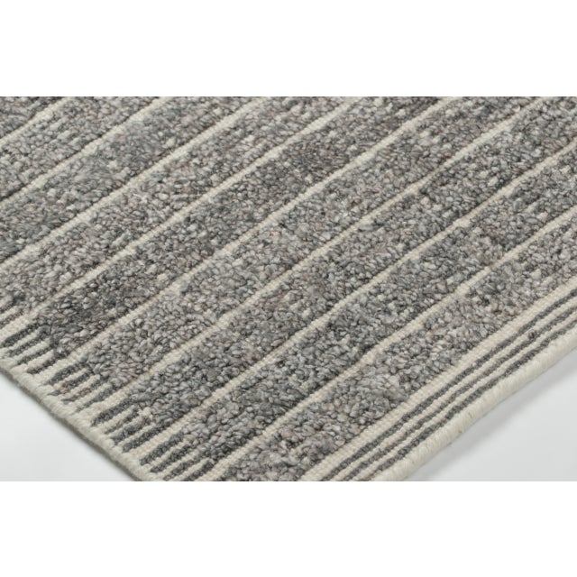 Contemporary Contemporary High-Low Striped Gift-Sized Bamboo by Rug & Kilim, India For Sale - Image 3 of 4