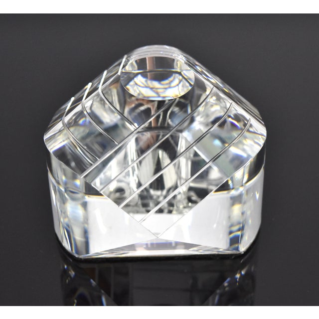 Vintage Denali Geometric Crystal Glass Paperweight For Sale - Image 11 of 12