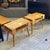 This is a matching set of two Conant Ball end tables. They feature a clean mid-century modern design with light wood...