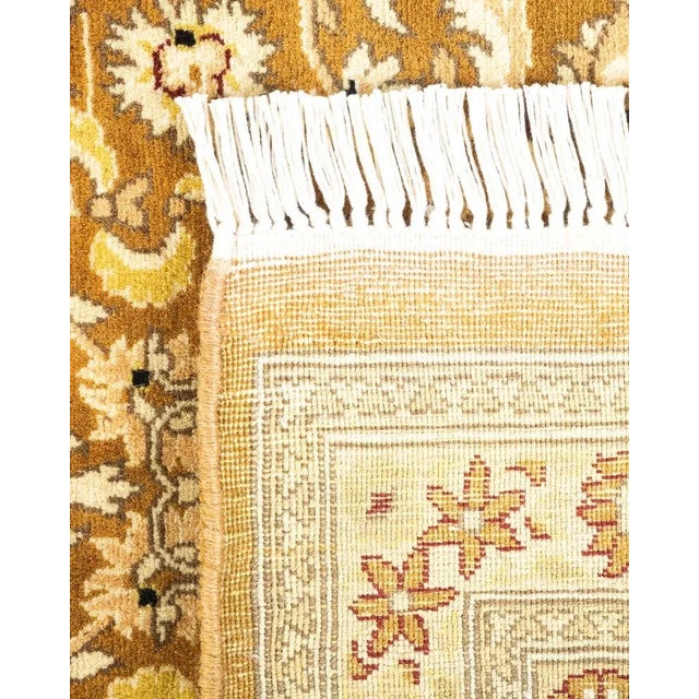 2000 - 2009 Mogul, One-of-a-Kind Hand-Knotted Area Rug in Yellow, 6' 0" x 9' 3" For Sale - Image 5 of 8