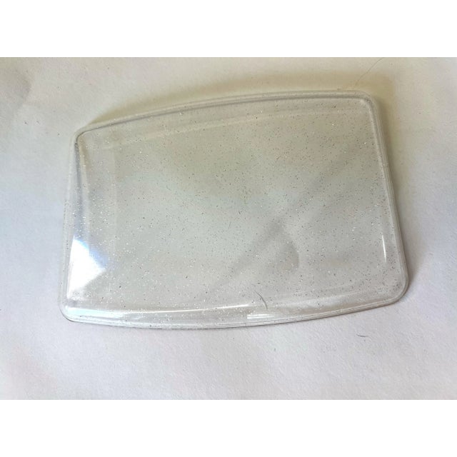 Transparent Mid-Century Lucite Glitter Snack Trays - a Set of 10 For Sale - Image 8 of 8