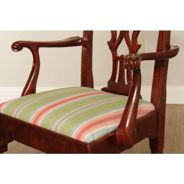 Late 20th Century Chippendale Style Carved Mahogany Dining Chairs - Set of 10 For Sale - Image 5 of 13