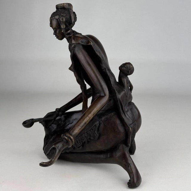 2000 - 2009 19th Century European Decorative Bronze African Figural Sculpture For Sale - Image 5 of 13