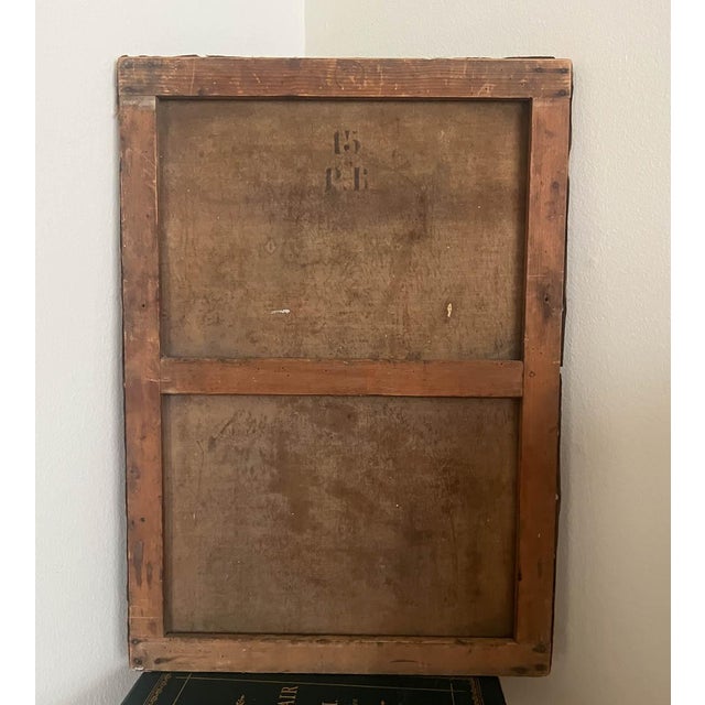 Textile 1890s Antique French Woman Portrait Oil Painting on Canvas For Sale - Image 7 of 8