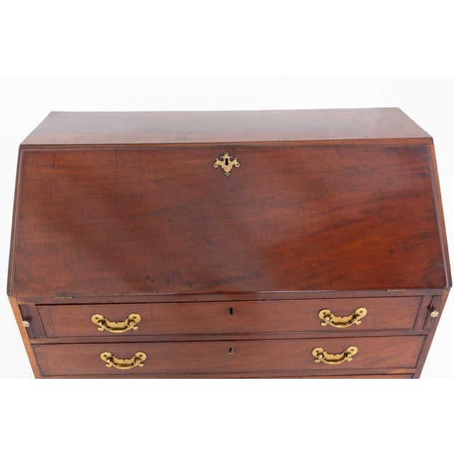 Wood Antique Georgian Mahogany Bureau Desk, 1800 For Sale - Image 7 of 8