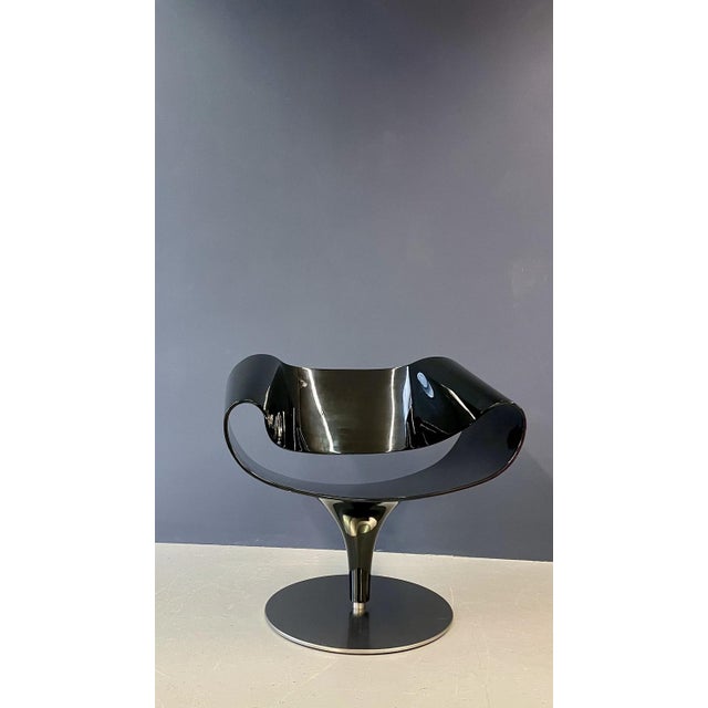 Black Designer Chair For Sale - Image 5 of 6