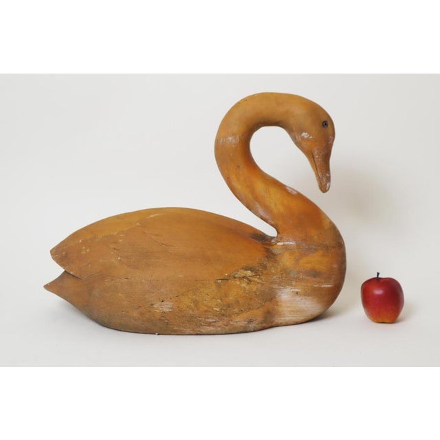 Brown Life-Size Wooden Swan, 1970s For Sale - Image 8 of 17