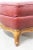 French Beech and Red Skai Ottoman, 1960s For Sale - Image 6 of 9