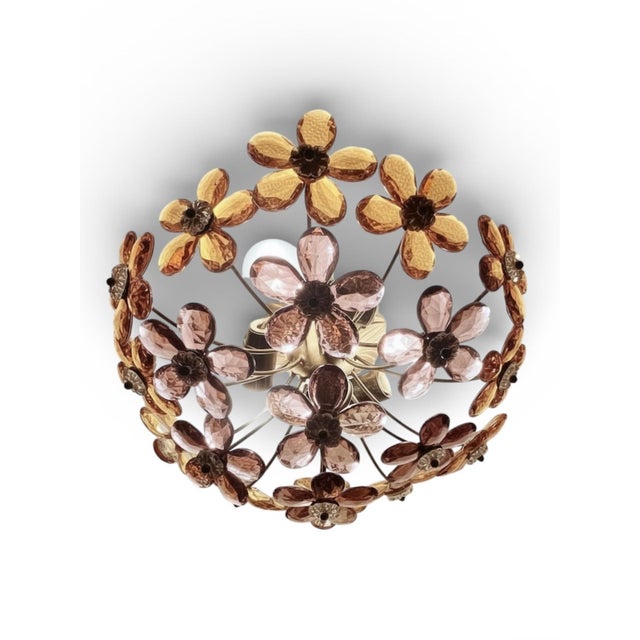 Mid-Century Modern 1960s Title Floral Glass Bloom Wall Sconce in the Style of Ernst Palme For Sale - Image 3 of 4