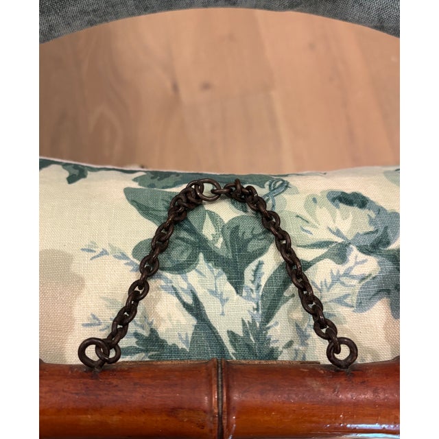 1900 - 1909 Antique French Faux Bamboo Wall Mirror, Petite Turned Wood Frame For Sale - Image 5 of 16