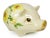 This stunning large piggy bank is handcrafted of fine ceramic and adorned with an exquisite hand painted large yellow...