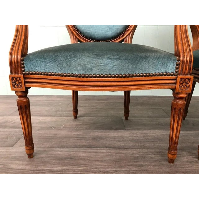 1920s Set of Louis XVI Style Armchairs, 1920s For Sale - Image 5 of 13