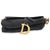 Animal Skin Black Grained Calfskin Medium Saddle Bag For Sale - Image 7 of 9