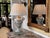 Ceramic Late 20th Century French Faience Lamp With Floral Wreath and Serpent Handles For Sale - Image 7 of 9