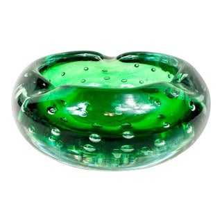 Mid-Century Modern Blenko Art Glass Ashtray For Sale